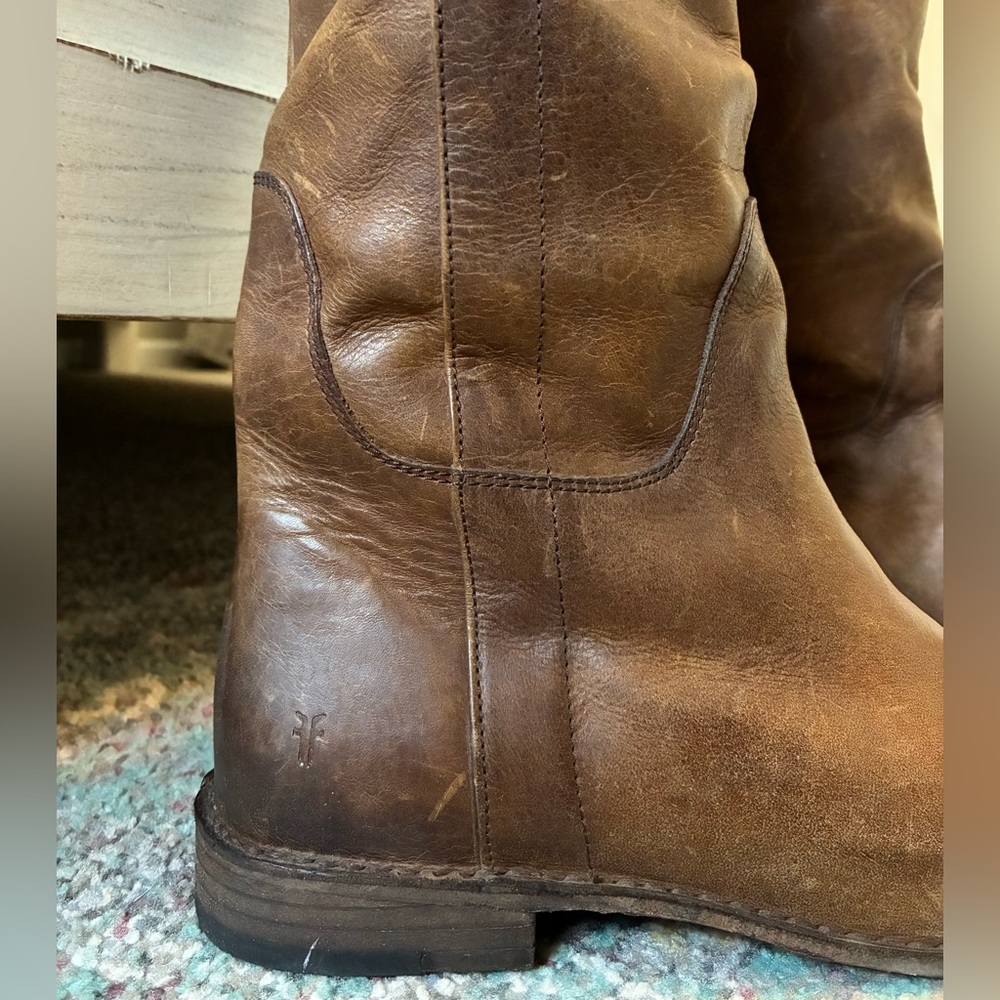 Frye Paige Tall Brown Riding Boots
